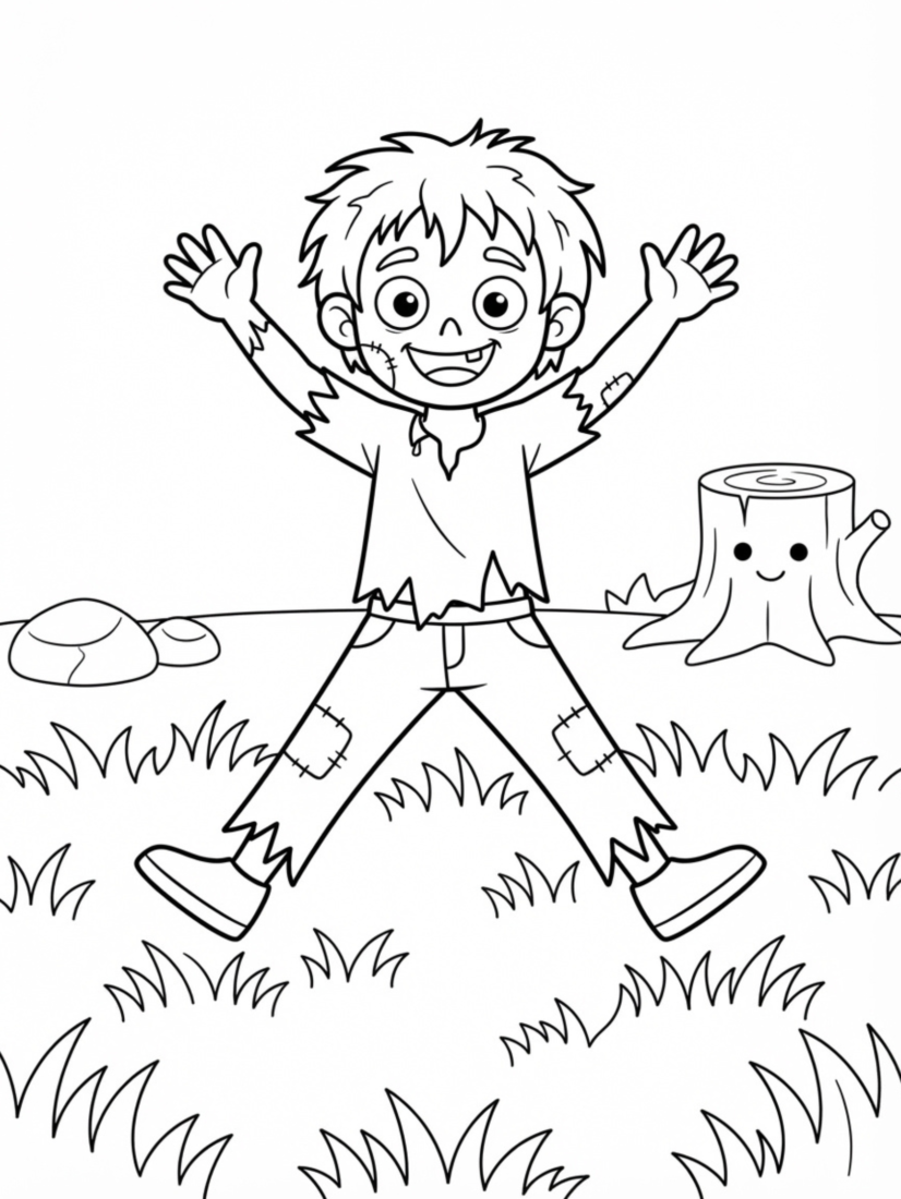 Zombie Doing Jumping Jacks