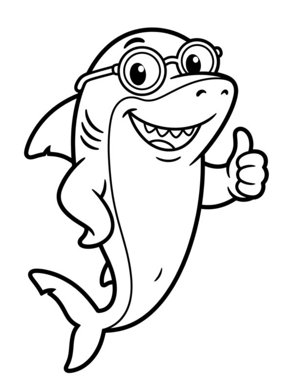 Cool Shark with Sunglasses