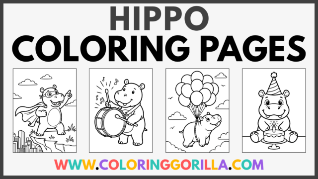 25 Hippo Coloring Pages (Free Printable PDFs)