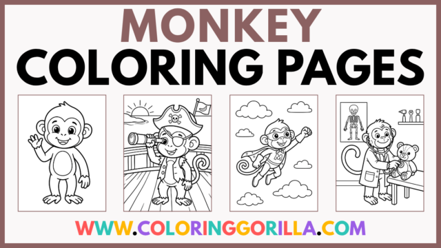 25 Monkey Coloring Pages (Free Printable PDFs)