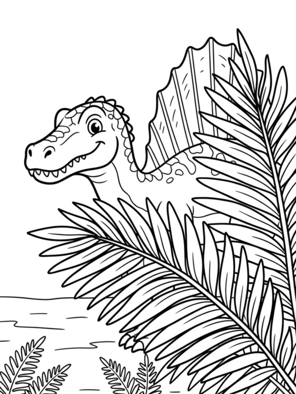 Peeking Through Palm Leaves