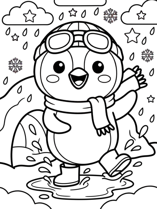 Penguin Wearing Rain Boots