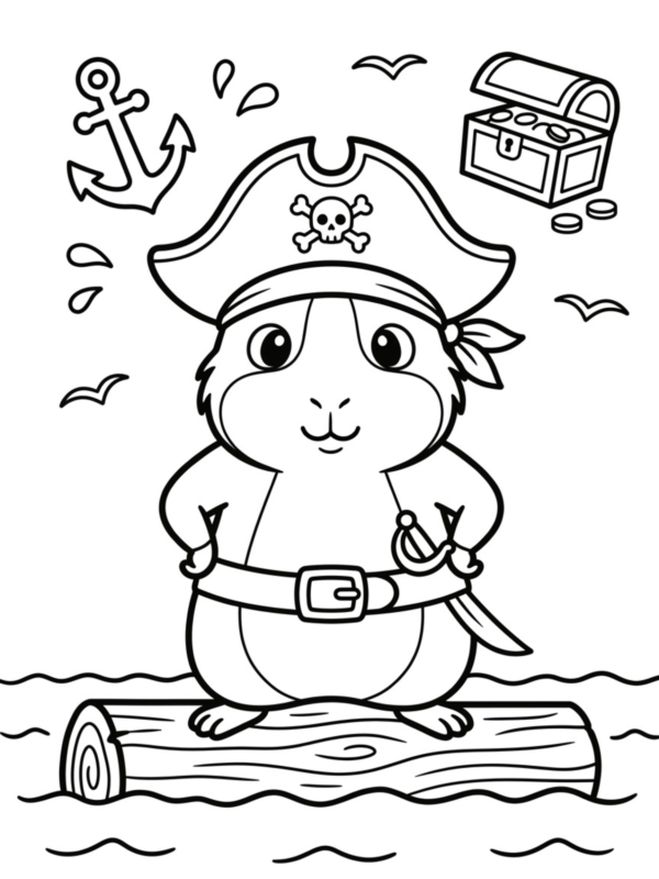 Pirate Captain on a Log
