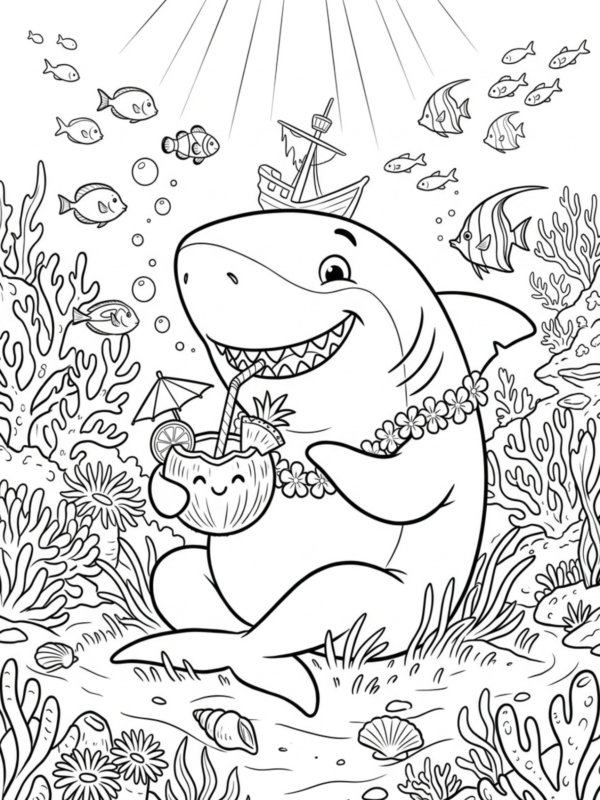 Shark Drinking Water through a Straw