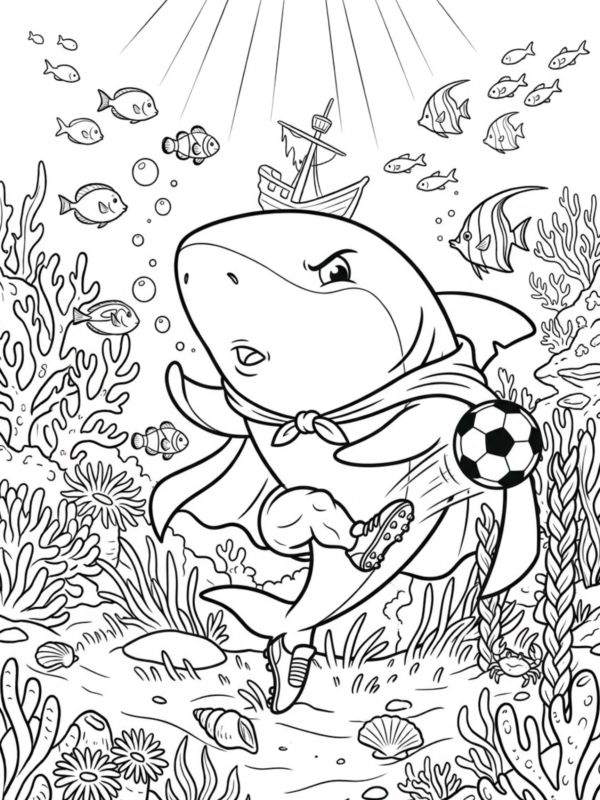 Shark Playing Soccer